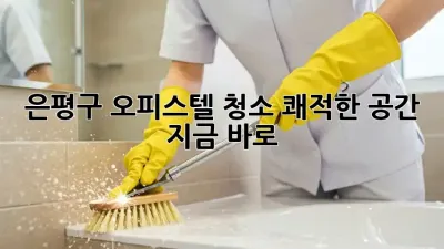 은평구 오피스텔 청소✨ 쾌적한 공간, 지금 바로!
